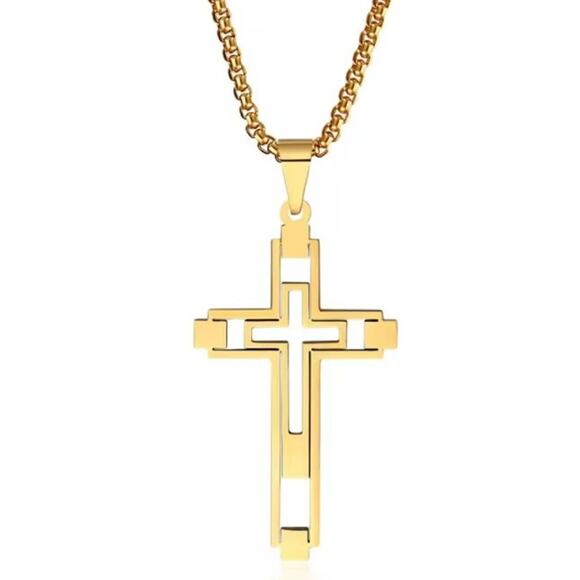 Gold Crucifix Necklace | Byzantine Cross Velvet Necklace  Gold Crucifix Cross Necklace Jesus Christian Catholic Christmas Birthday Gift